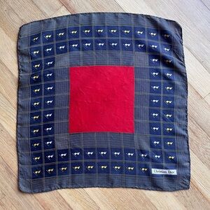 Dior Red and Blue Scarf